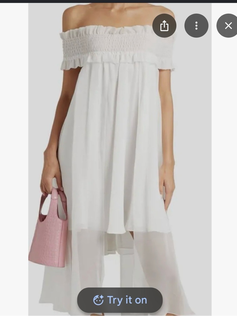Caroline Constas Ivory Smocked Ruffle Dress - Picture 3 of 7